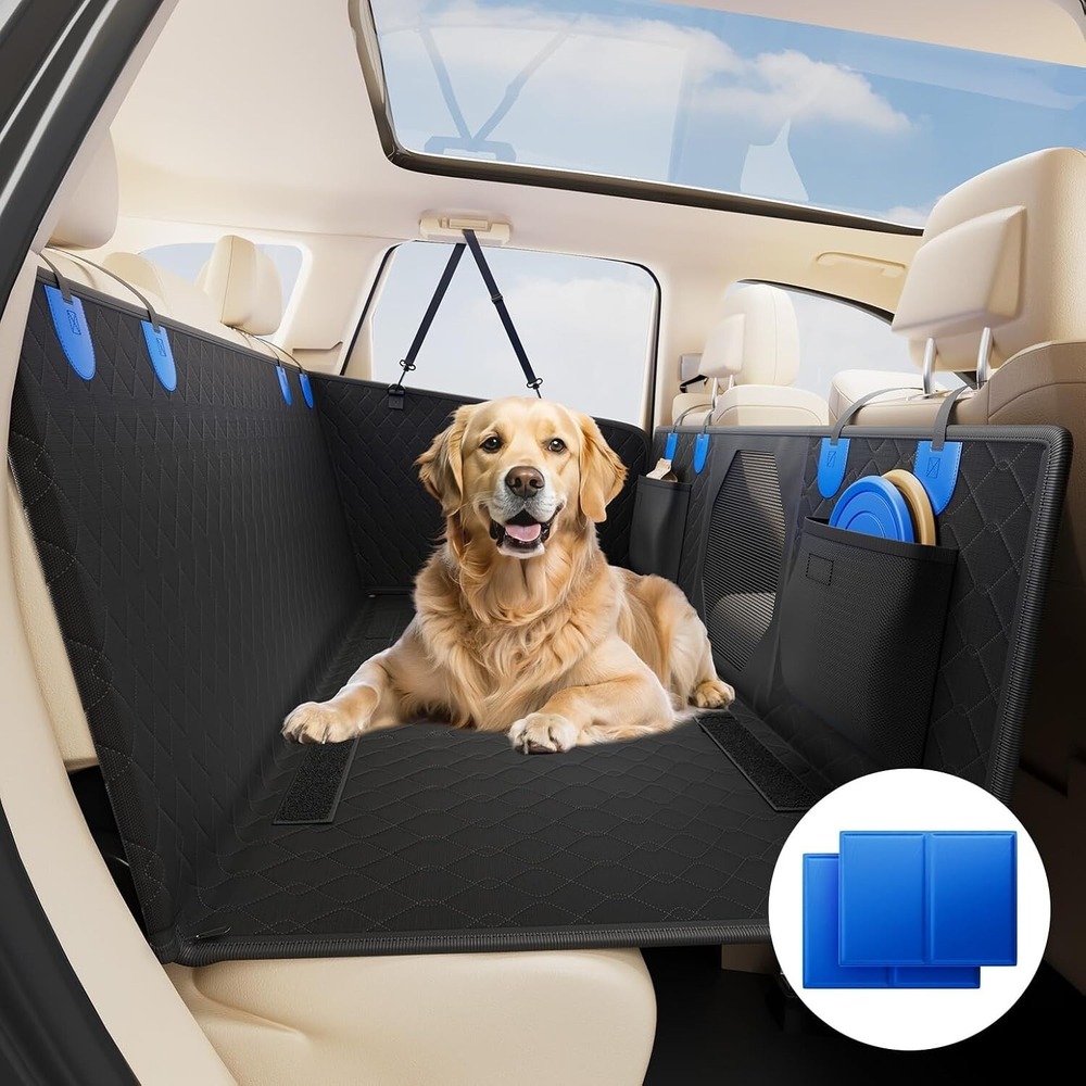 Back Seat Extender Dog Hard Bottom Pet Car Seat Waterproof Hammock Truck SUV